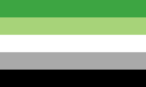 flag design with five colors, spanning from green, light green, white, gray, and then black.