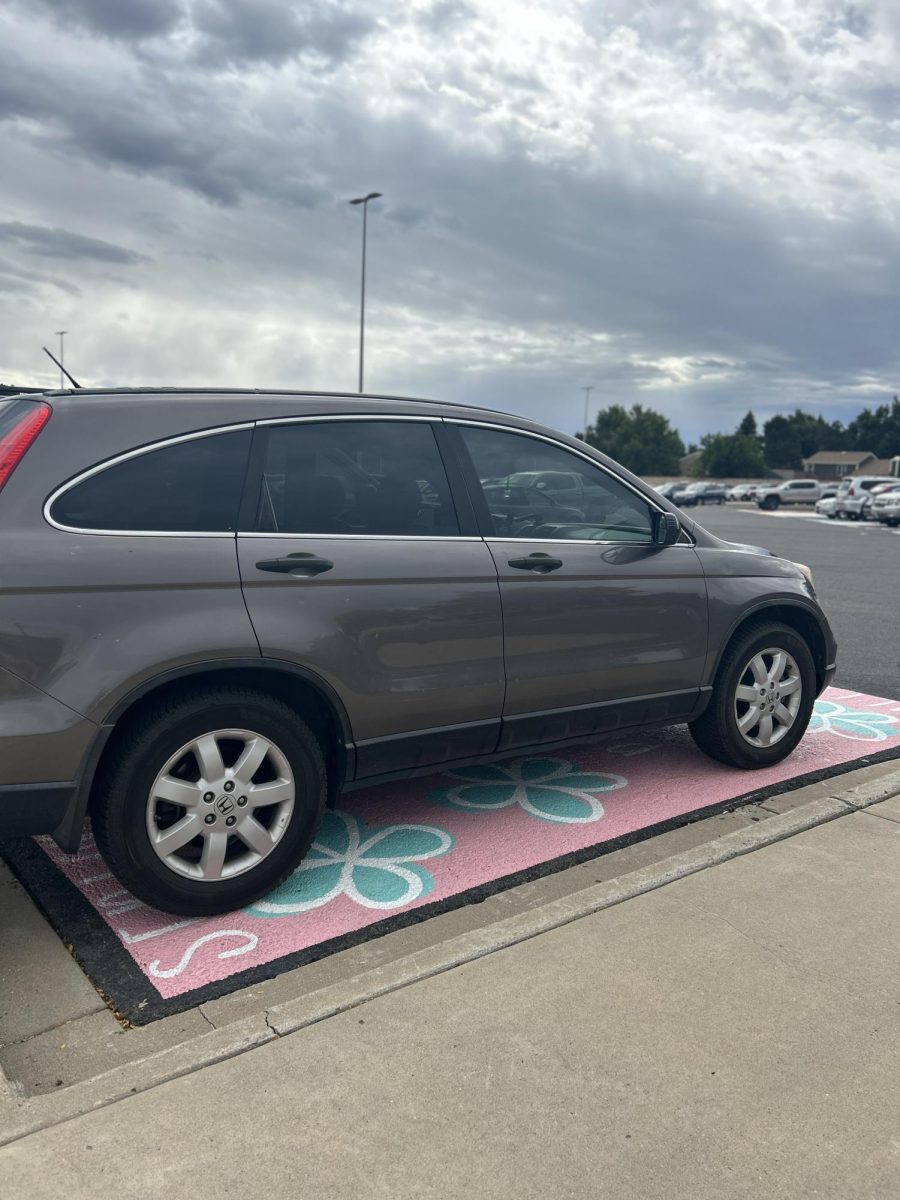 Car parked in the designated Senior Lot.